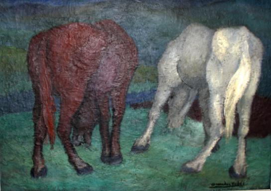 "Caballos" por Antonio Granados Valdés (Huelva, 1917)