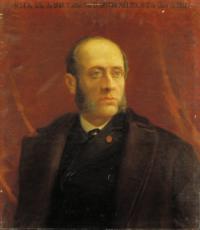 Retrato de Arturo Mélida, por Salvador Martínez Cubells. O/L, 70x62 cm. 1903. Colección Ateneo de Madrid.