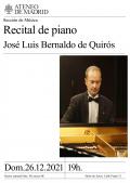 Recital de piano. José Luis Bernaldo de Quirós