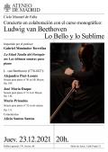 Ciclo de conciertos "Manuel de Falla". Concierto en colaboración con el curso monográfico:Ludwig van Beethoven: Lo Bello y lo Sublime