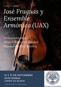 Concierto José Fraguas y Ensemble Armónico (UAX). Alina Artemyeva (piano) y Manuel Guillén (violín)