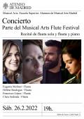 Concierto Parte del Musical Arts Flute Festival Recital de flauta sola y flauta y piano