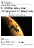 El calentamiento global antropogénico tras Glasgow26. Interviene Francisco González de Posada
