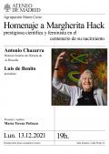 Homenaje a Margherita Hack, prestigiosa científica y feminista en el centenario de su nacimiento