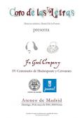 IV Centenario de Cervantes y Shakespeare. Concierto Coro de las Letras. Programa “In good company”