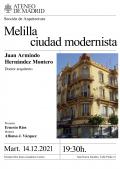 Melilla, ciudad modernista. Ponente Juan Armindo Hernández Montero