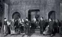 Decorados de la obra "El Pueblo dormido" representada en el Teatro Español en 1917