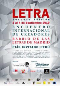 Inauguración de la tercera edición de LETRA, Encuentro Internacional de Creadores-Barrio de las Letras de Madrid