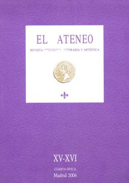 Cubierta Revista "El Ateneo". N.º XV-XVI